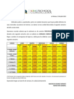 Comunicado Inicio Segundo Semestre 2022