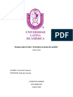 Ensayo El Hombre en Busca de Sentido PDF