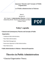 Classical and Contemporary Theories and Concepts of Public Organization