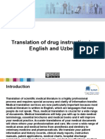 Translating Drug Instructions into English and Uzbek