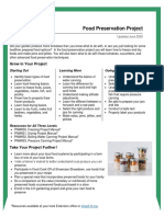 Food Preservation Project Sheet PDF