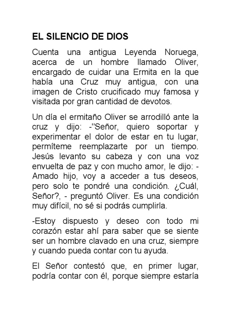 El Silencio de Dios | PDF | Oración