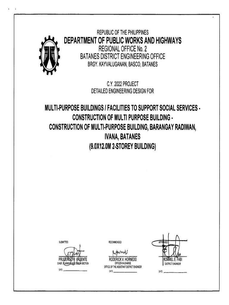 MULTIPURPOSE BUILDING OR FACILITIES TO SUPPORT SOCIAL SERVICES