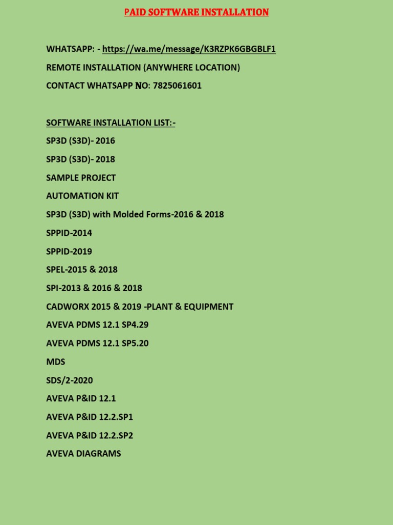 Software Installation Services Offered | PDF | Autodesk | Autodesk Revit