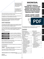 Honda GX270T2 GX340T2 GX390T2 Owner's Manual (3RZ5T600, 2020) PDF