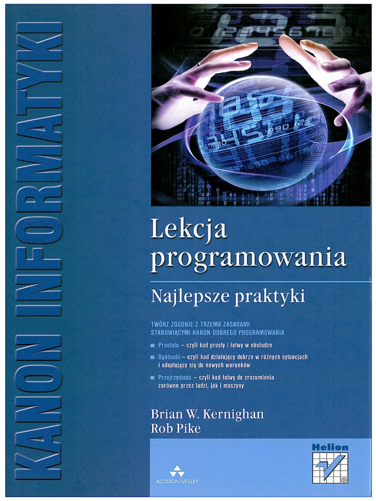 Brian w kernighan b pike r lekcja programowania pdf