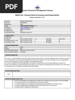 MGMT 242-Business Ethics - Corporate Social Responsibility-M. Azfar Nisar