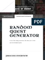 HeroQuest Random Quest Generator - ENGLISH