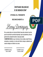 Certificado de Reconocimiento Simple Azul y Amarillo PDF