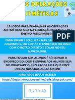 15 Jogos Opera Es Aritm Ticas PDF