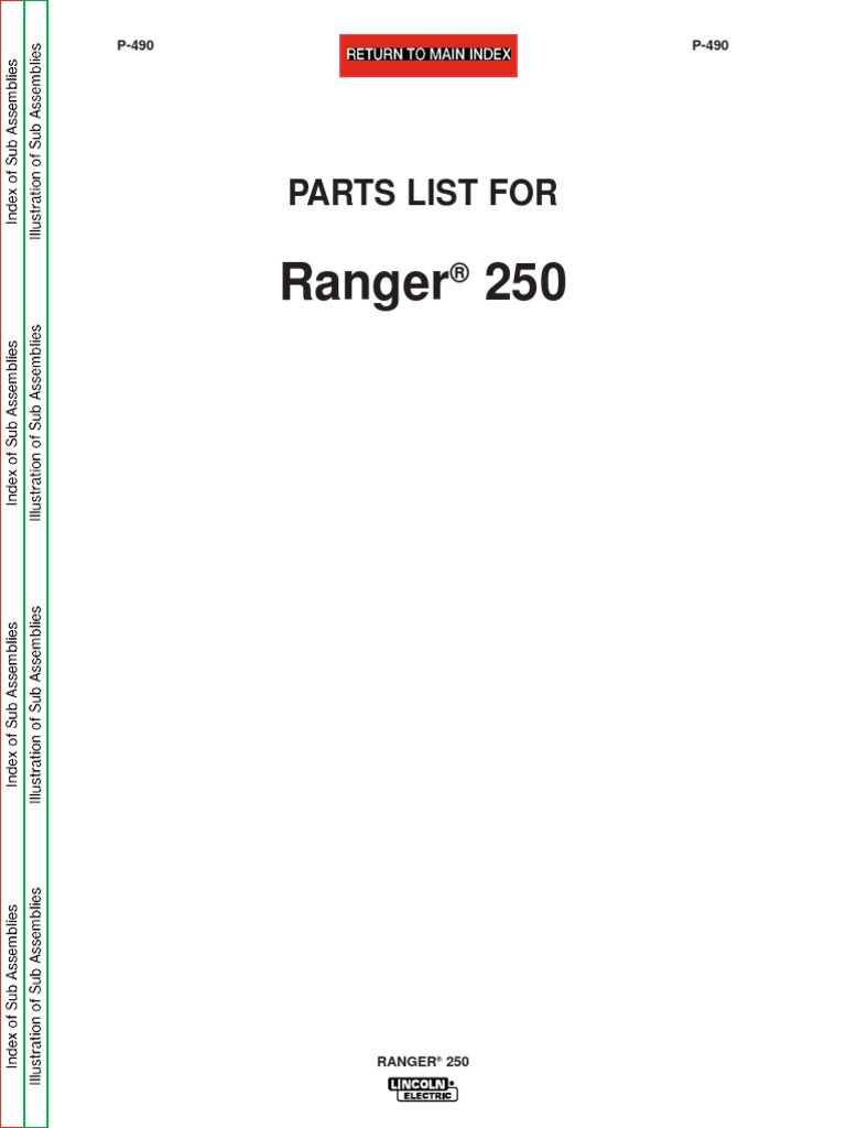 Ranger 250 Manual de Parte | PDF | Technology & Engineering