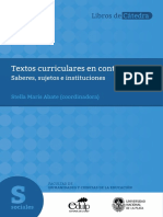 Abate, S. M. (2020) - Textos Curriculares en Contexto Saberes, Sujetos e Instituciones PDF