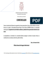 Comunicado - Suspensión de Las Actividades Académicas y Administrativas Presenciales El Miércoles 15 de Marzo PDF