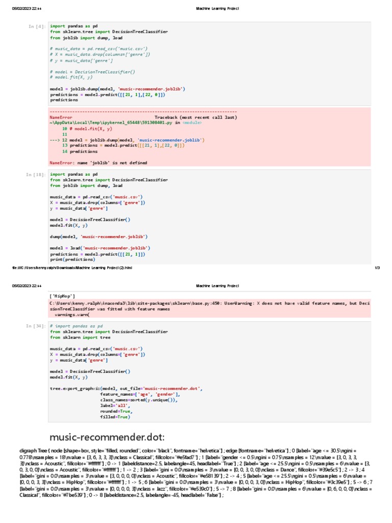 Machine Learning Project PDF | PDF