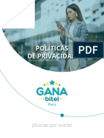 Políticas de privacidad Gana Bitel