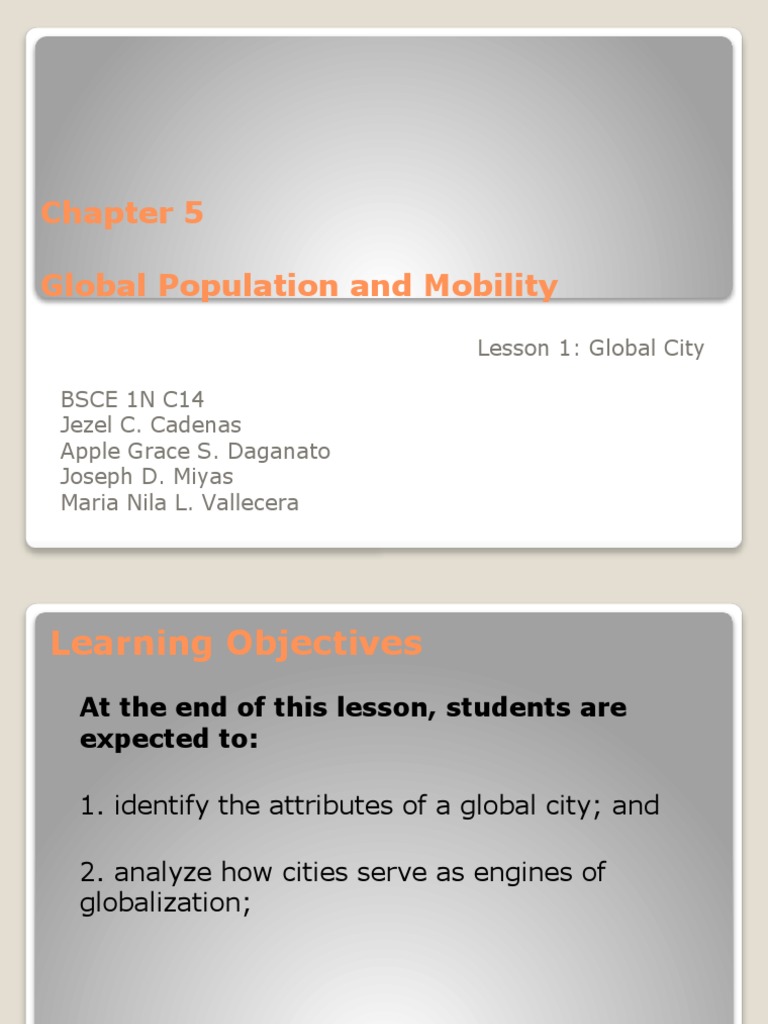 The Contemporary World - Global Population and Mobility | PDF