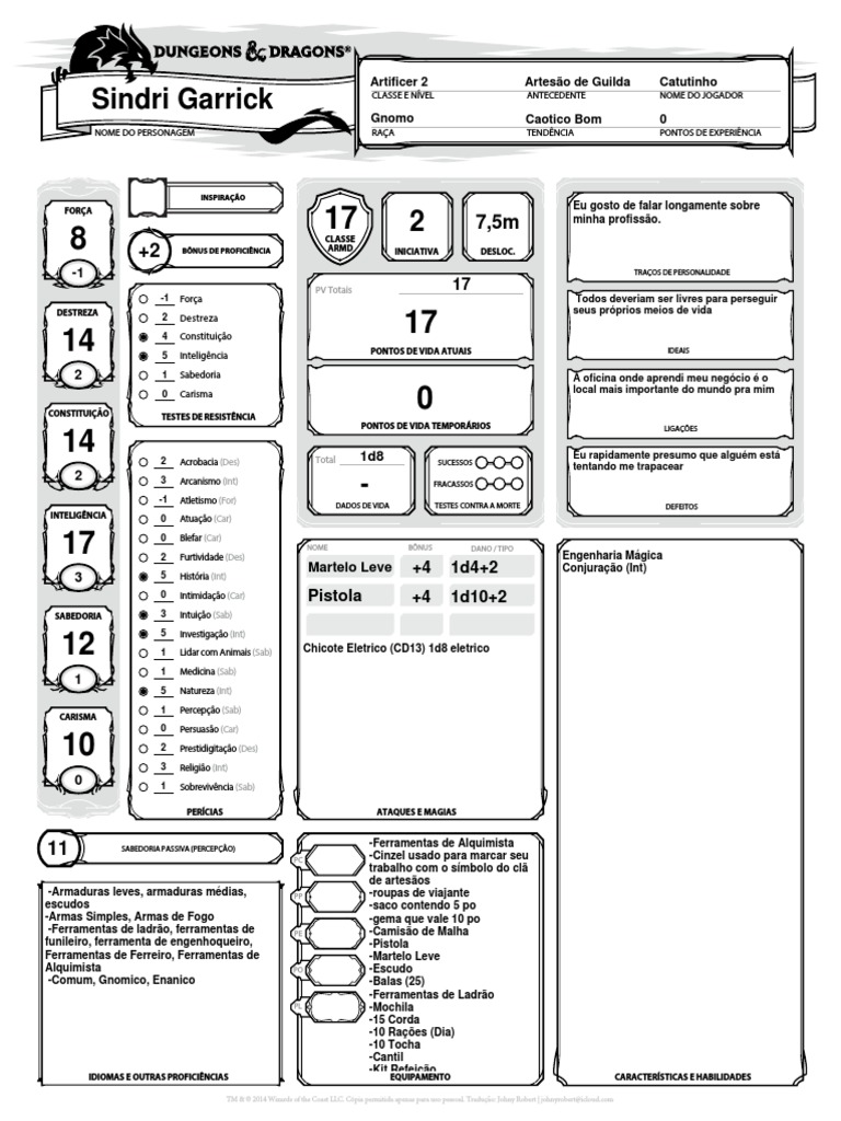 Ficha Do Sindri Garrick PDF PDF