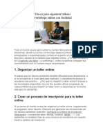 6 Trucos para Organizar Talleres o Workshops Online Con Facilidad