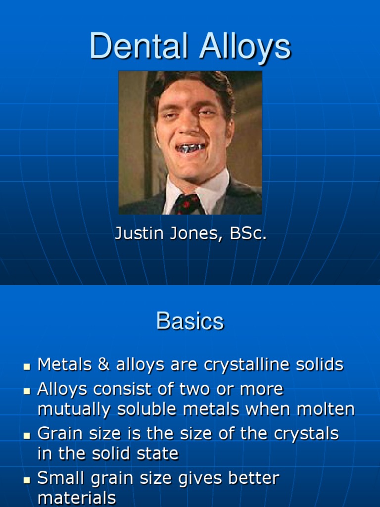 Dental Alloys Presentation PDF Alloy Metals