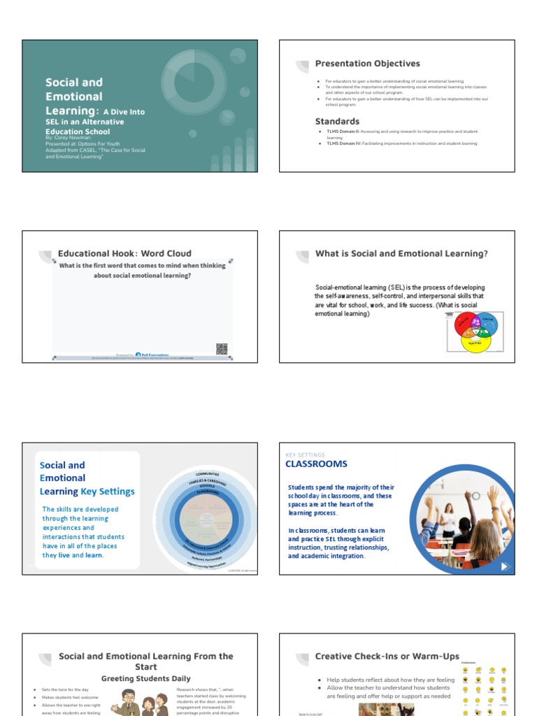 Social and Emotional Learning A Dive Into Sel in An Alternative ...