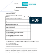 Declaración Jurada Salud Alumnos