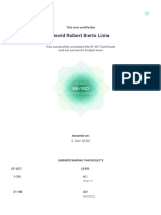 The Official EF SET Certificate™ - David Robert Berto Lima PDF