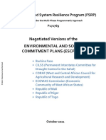 Environmental and Social Commitment Plan ESCP West Africa Food System Resilience Program FSRP P172769 PDF