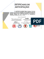 Certificado de participação no Simpósio Maio Amarelo 2021