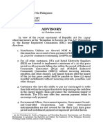 Advisory - 27 October 2020 Disconnection PDF