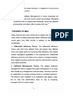 Theories of M&A CR PDF