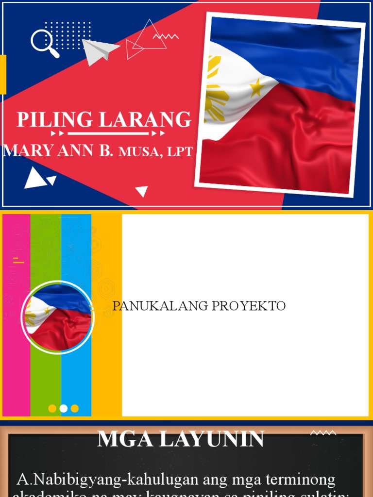 Piling Larang Panukalang Proyekto | PDF