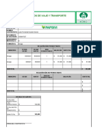 Tabla Gastos de Viaje Entrega Ciclo 1 y 2