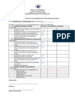 Monitoring Tool For The Accomplishment of Assessment Plan