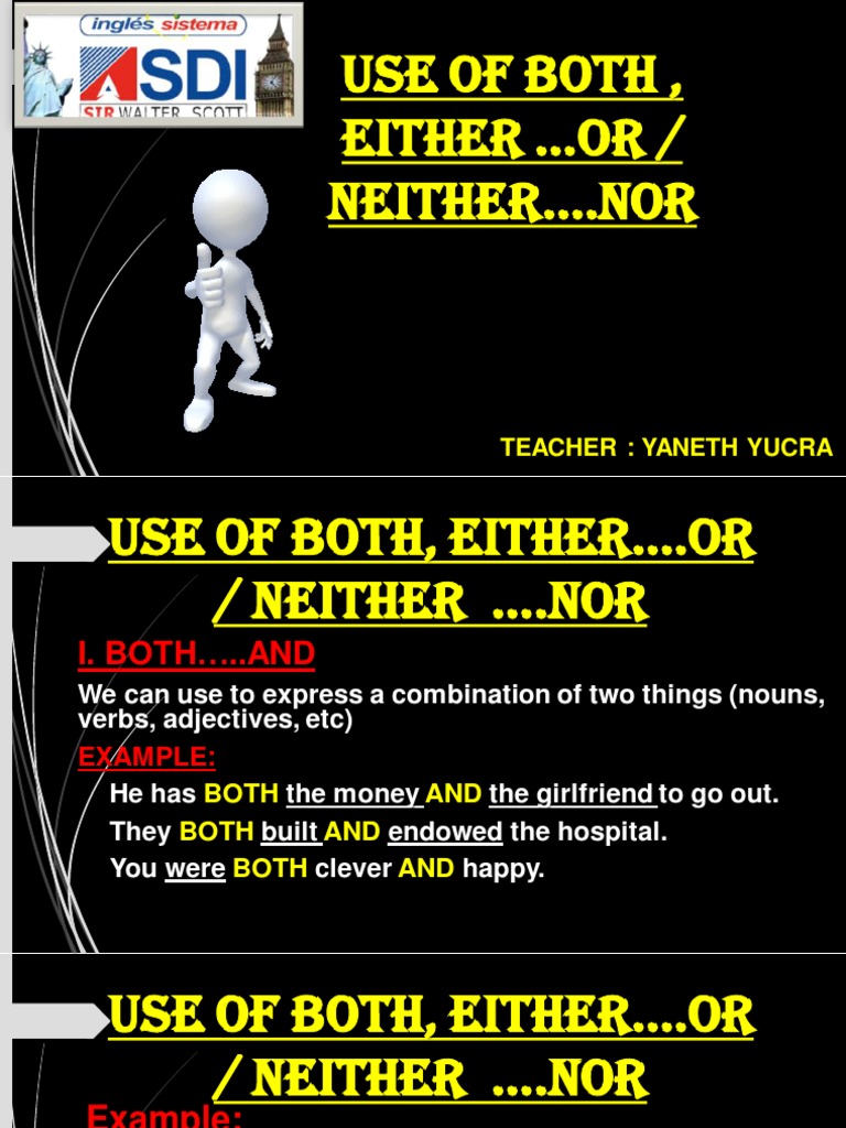Using Either, Neither, and Both | PDF