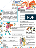 Fashion World - Do You Want To Be A Model - Reading Comprehension, Have To (Text + 4 Tasks) - Editable