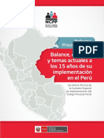 Libro Reforma Procesal Pena Balnace, Desafã - Os y Temas Actuales A 15 Aã - Os de Su Implementaciã - N en El Perã - PDF