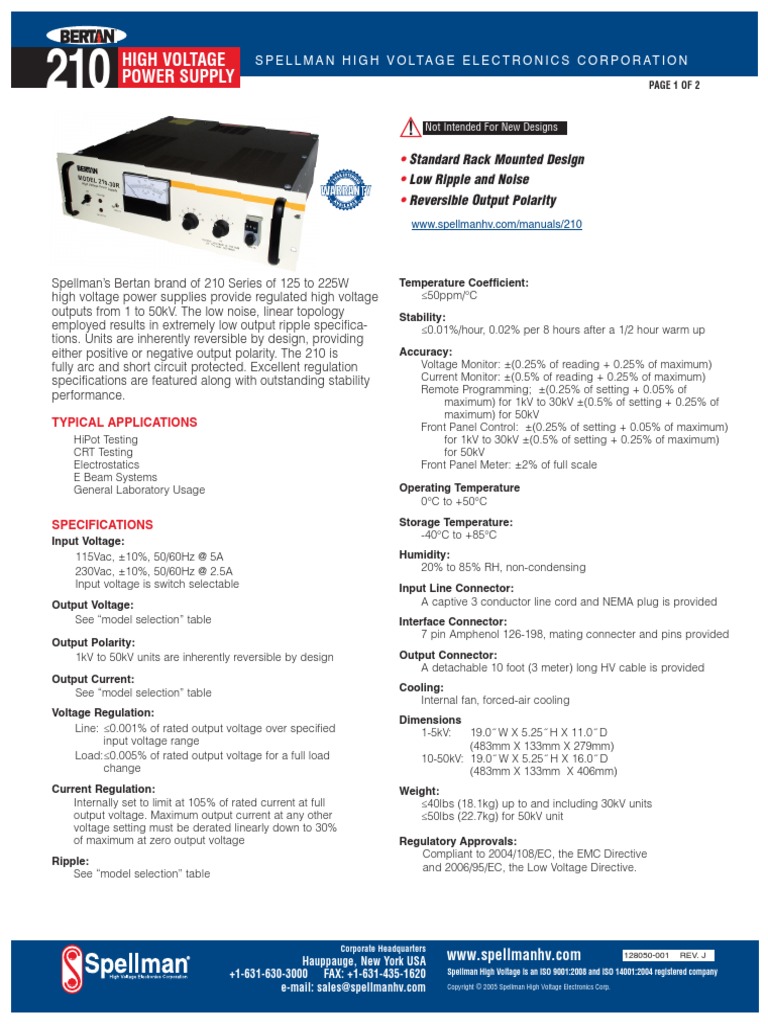 High Voltage Power Supply | PDF