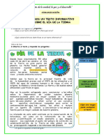 Ficha-Fecha Cívica-Día de La Tierra Comunicación PDF