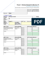 INSET Completion Report - SCHOOLS