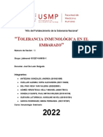 Informe S10: "Tolerancia Inmunológica en El Embarazo"