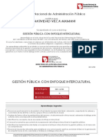 Gestion Publica Con Enfuque Intercultural. 32HR PDF