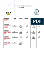 Itinerario Mes de Mayo 2023