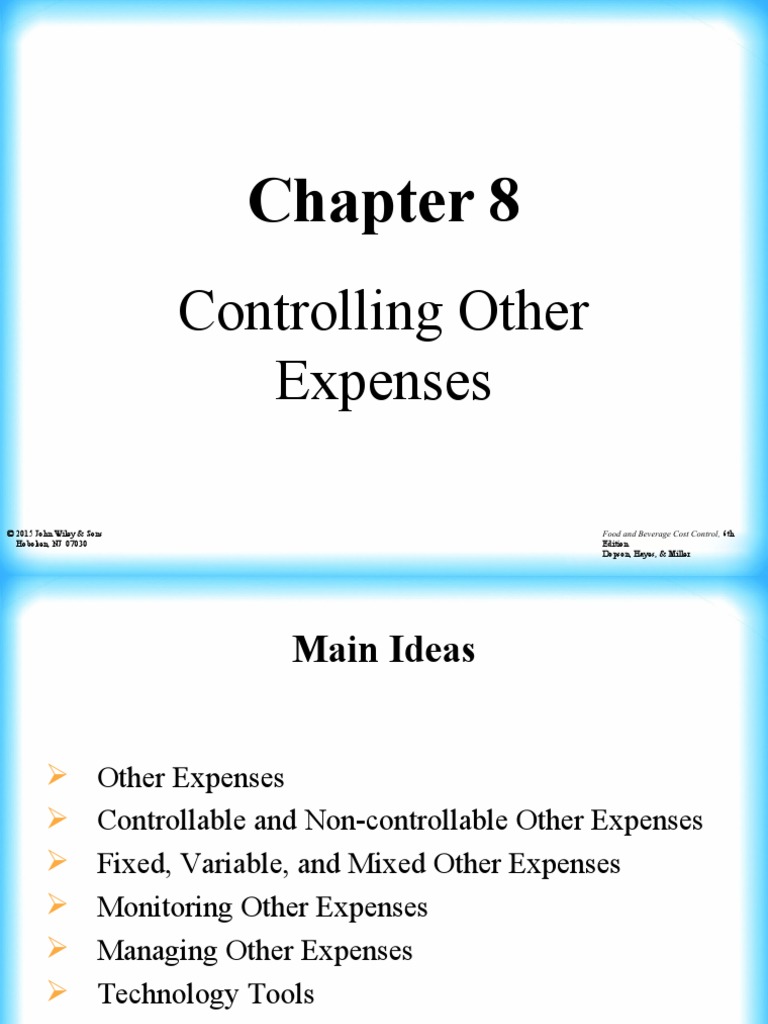 C8 Controlling Other Expenses | PDF | Cost Accounting | Expense