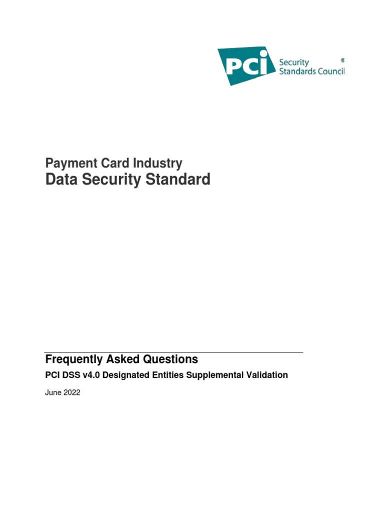 PCI DSS v4 0 DESV FAQs | PDF | Payment Card Industry Data Security ...