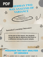 Friedman Two Way Anova