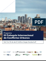 Programa Extendido III Coloquio de Conflictos Urbanos