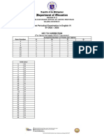 First Periodical Examination in English VI KEY