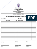 Daily Health Monitoring Form For Learners