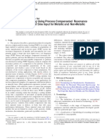 E3081-16 Standard Practice For Outlier Screening Using Process Compensated Resonance Testing Via Swept Sine Input For Metallic and Non-Metallic Parts