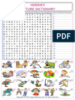 Hobbies Write The Meanings of The Given Pictures To The List, Then Find and Circle Them in The Puzzle Wordsearch 1511